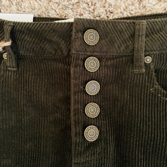 Indigo Rein Dark Green Denim Skirt - Picture 2 of 8